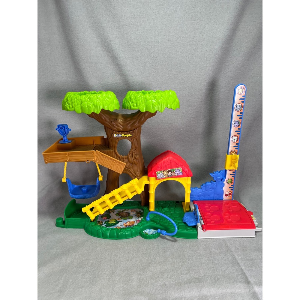Fisher-Price Little People Big Animal Zoo Treehouse Swing Slide‎ 2014 No People